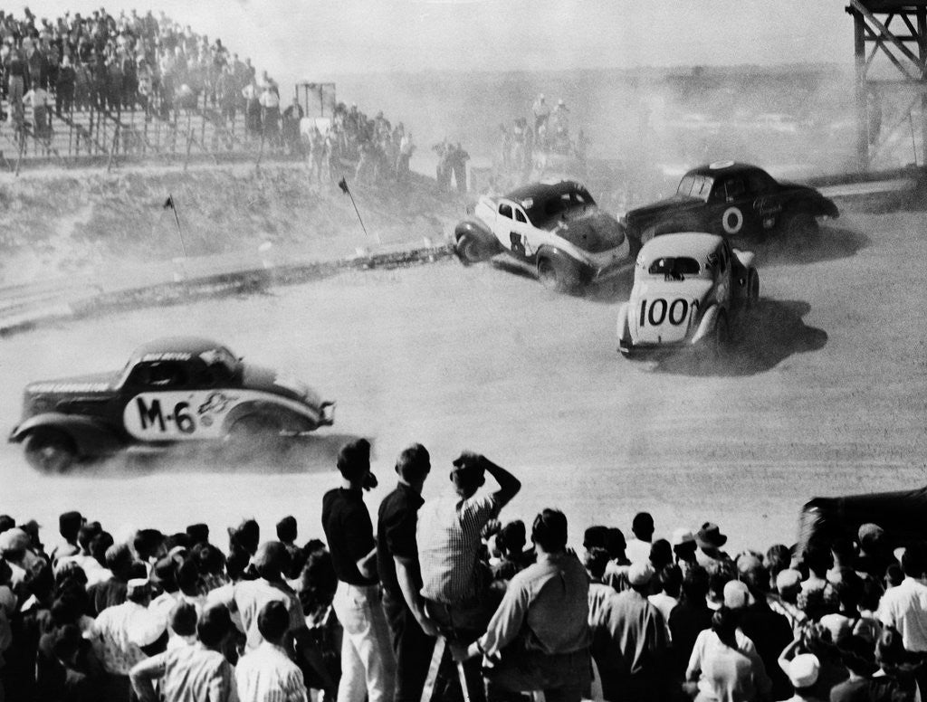 Detail of Cars Crashing in Race by Anonymous