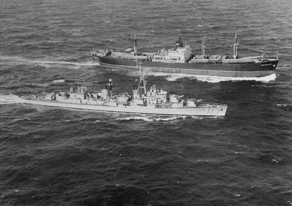 Detail of United States Destroyer Intercepting Soviet Freighter by Anonymous