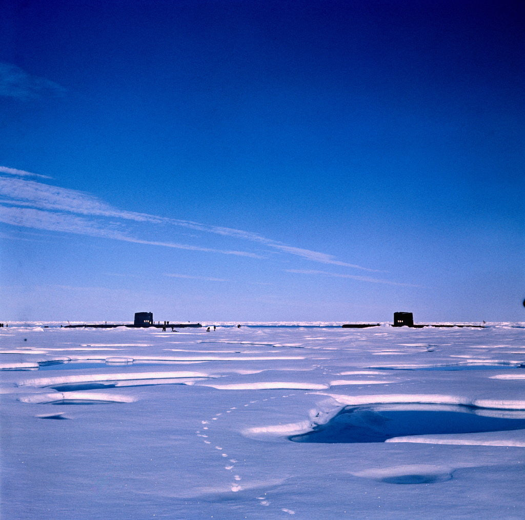 Detail of Submarines Submerged at North Pole by Anonymous