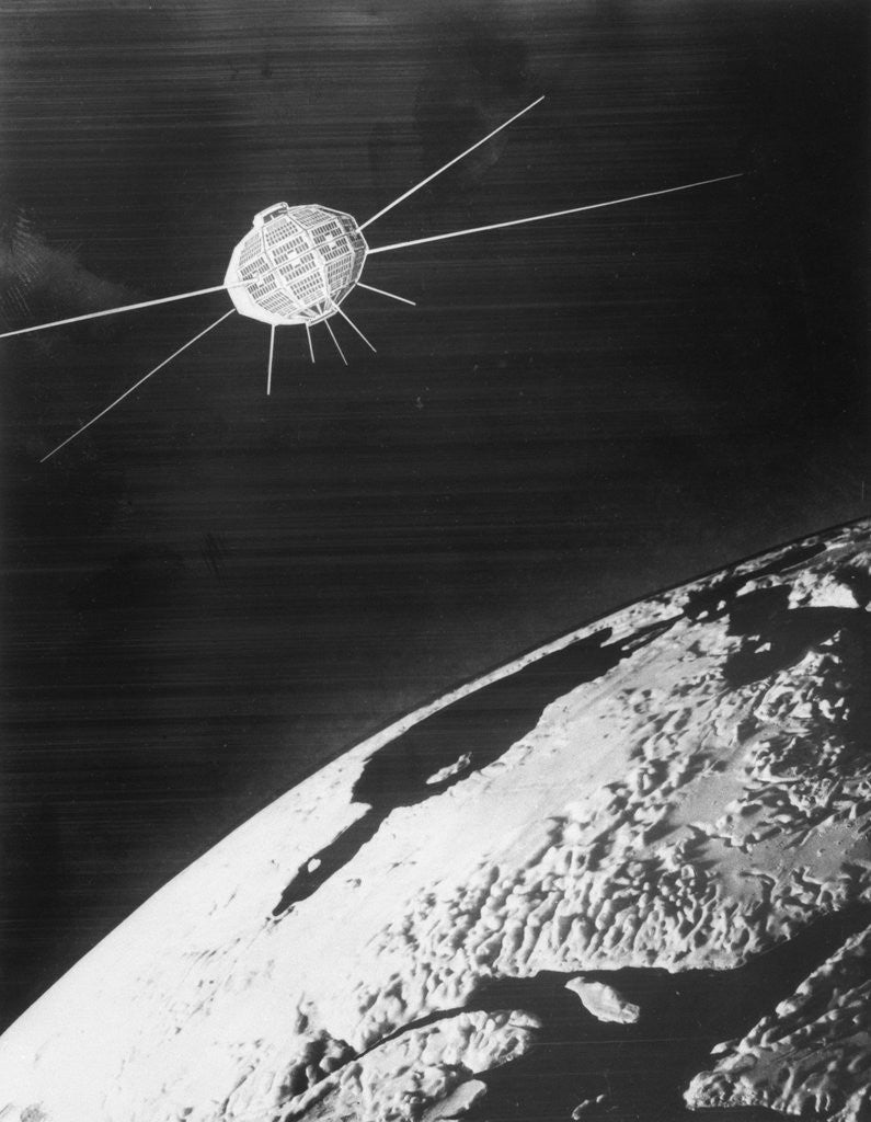 Detail of Artist's Conception of Satellite by Corbis