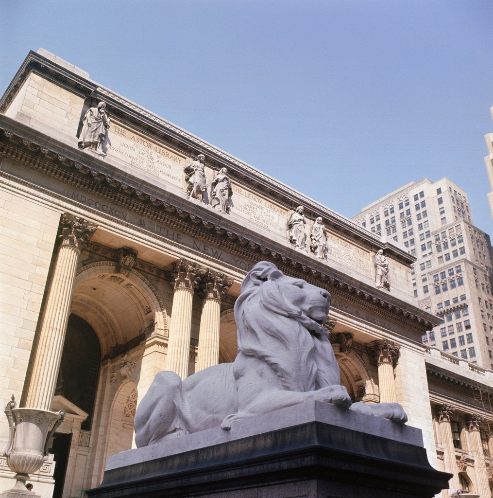 Detail of New York Public Library by Anonymous