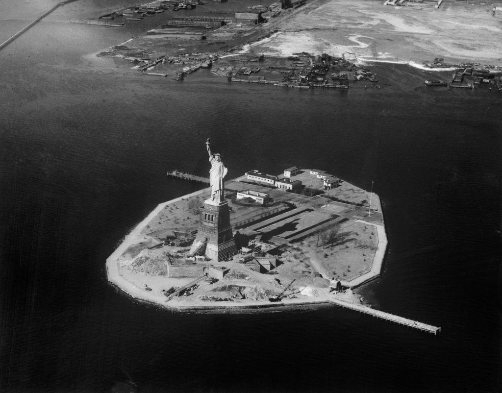 Detail of Aerial View of Liberty Island by Anonymous