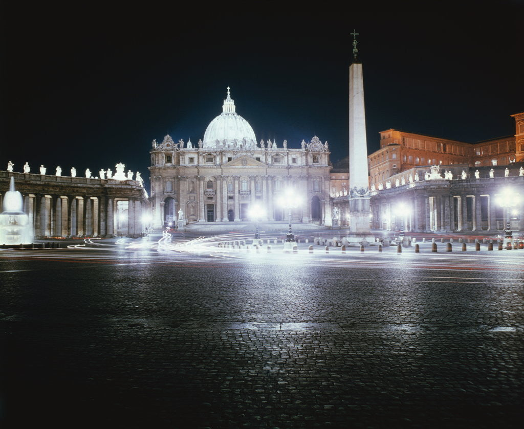 Detail of Saint Peter's Square and Basilica by Anonymous