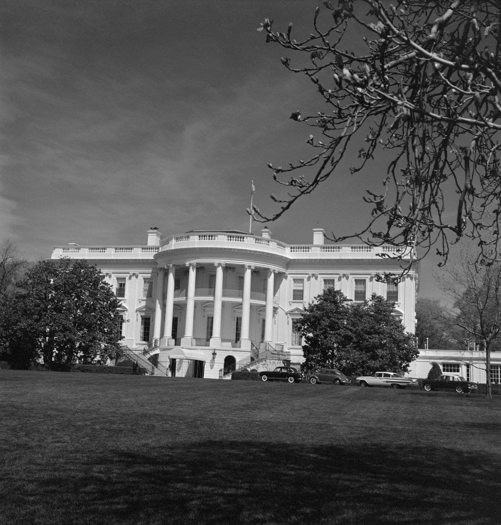 Detail of Exterior View of White House by Anonymous