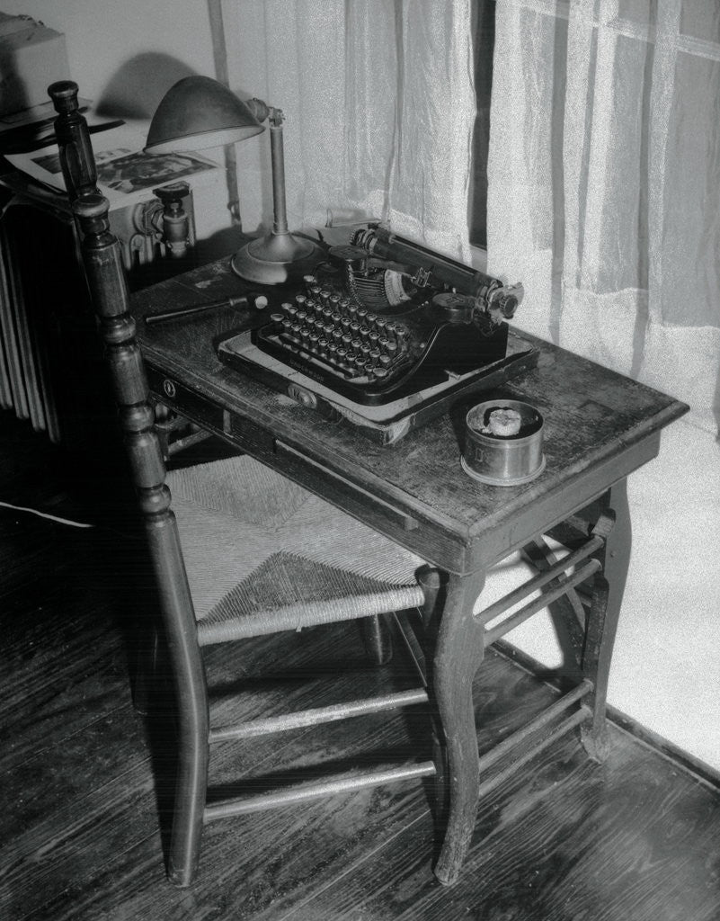 Detail of William Faulker's Typewriter and Desk by Anonymous