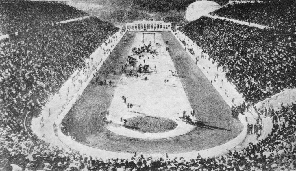 Detail of View of The Panatheniac Stadium at the 1896 Olympic Games by Corbis