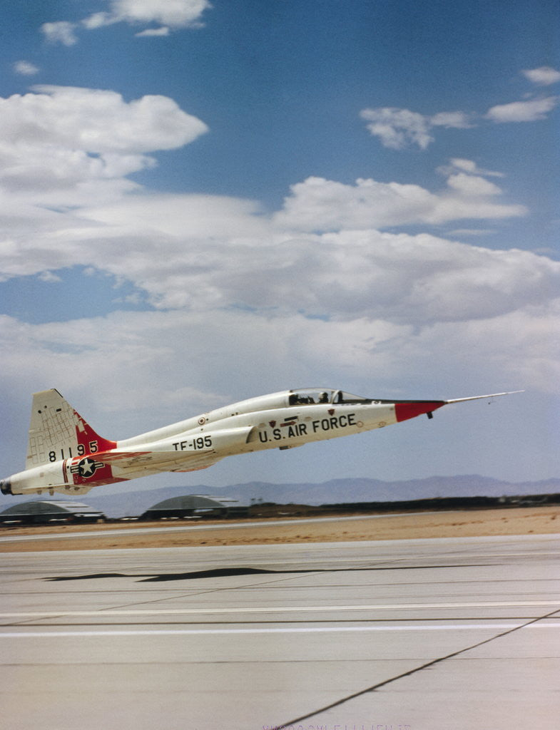 Detail of Northrop T-38 Talon Supersonic Jet Trainer Taking Off by Anonymous