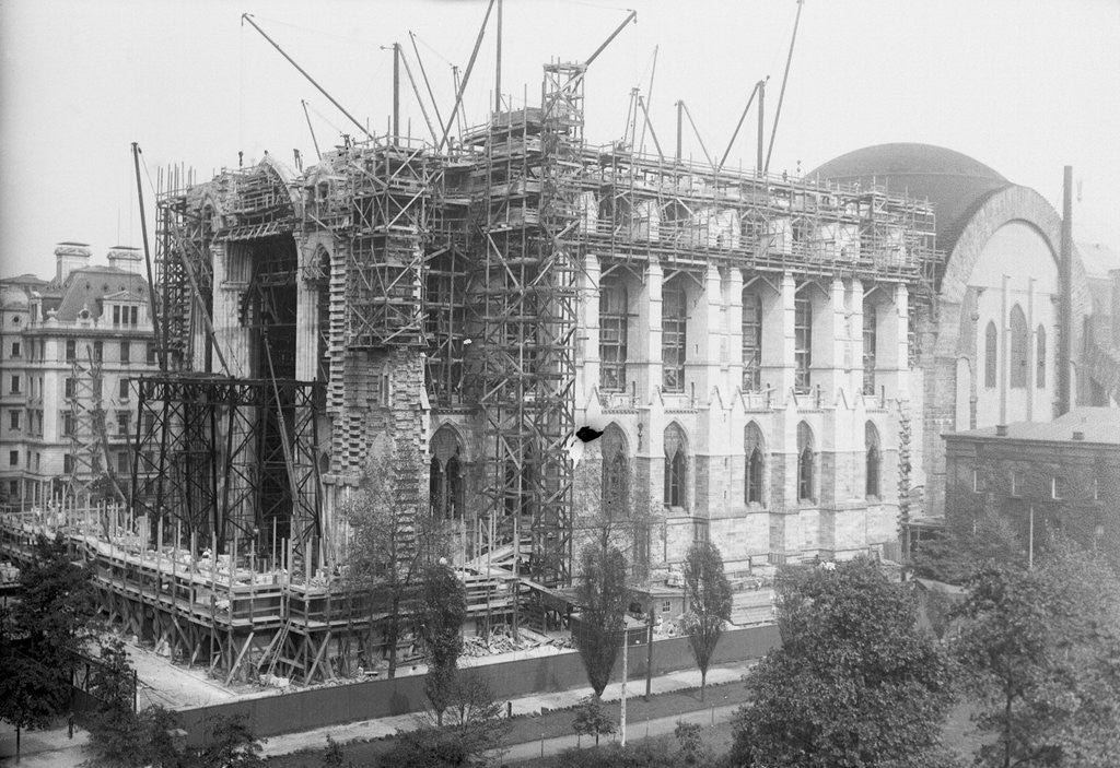 Detail of Construction of the Cathedral of St. John the Divine by Anonymous