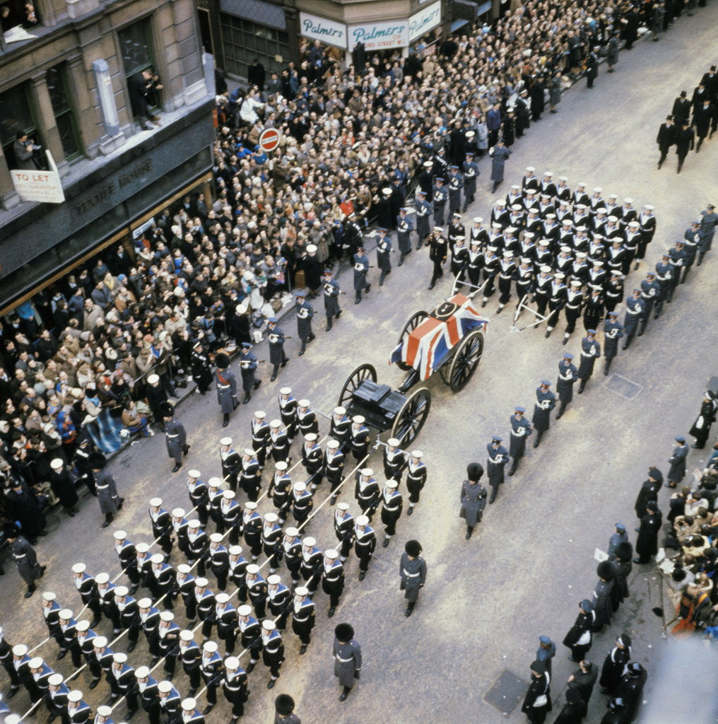 Detail of Sir Winston Churchill Funeral Procession by Corbis