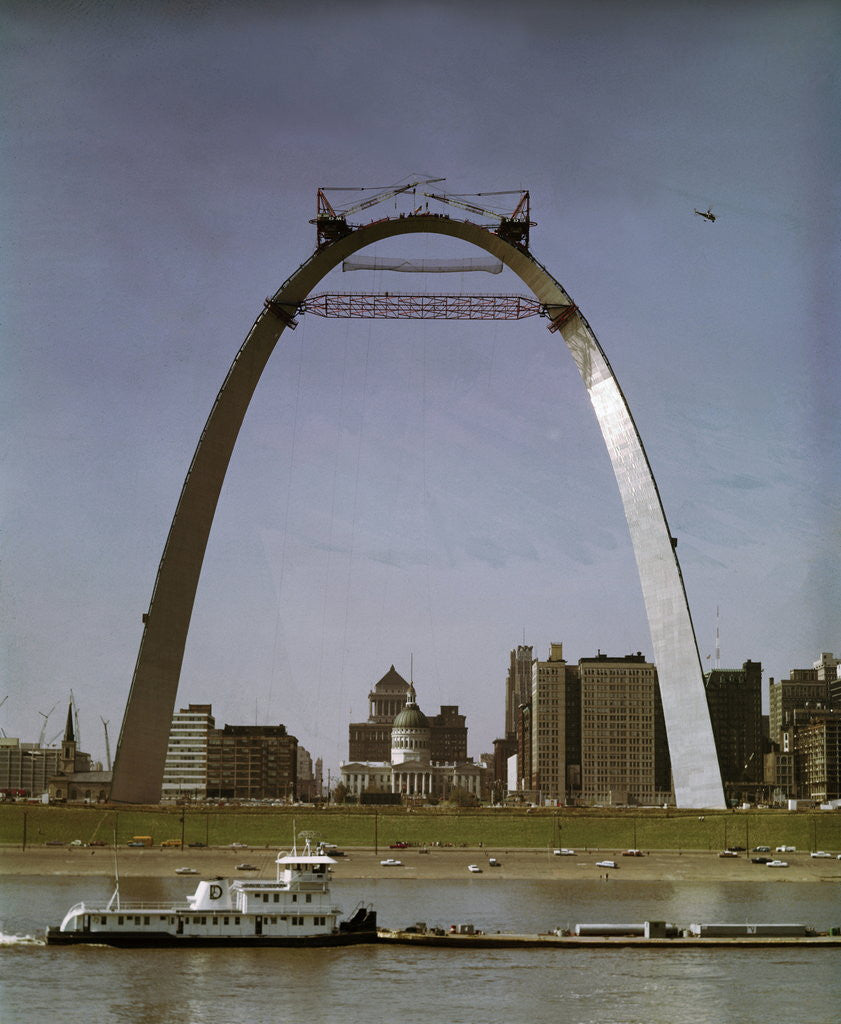 Detail of St Louis Arch Undergoing Construction by Anonymous