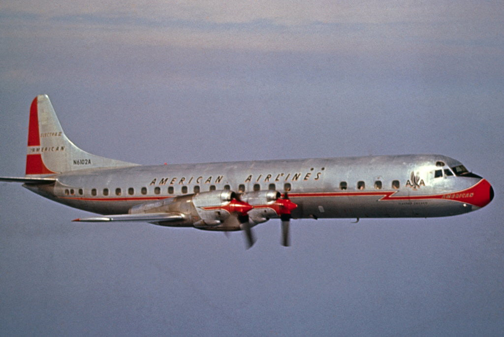 Detail of American Airlines Lockheed Electra Turbo-prop 1966 by Anonymous