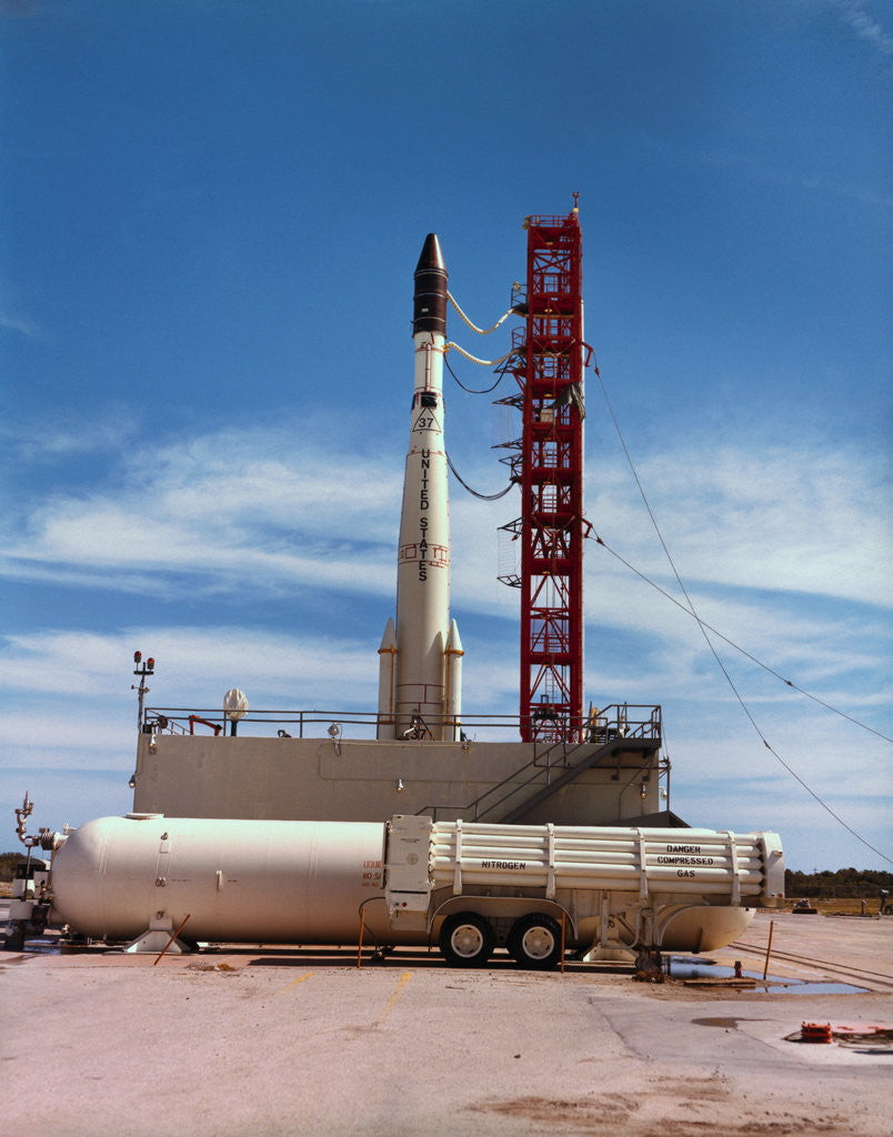 Detail of ESSA-II Weather Satellite and Delta Rocket by Anonymous