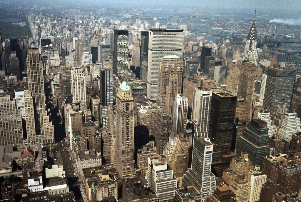 Detail of Aerial View of New York City by Anonymous