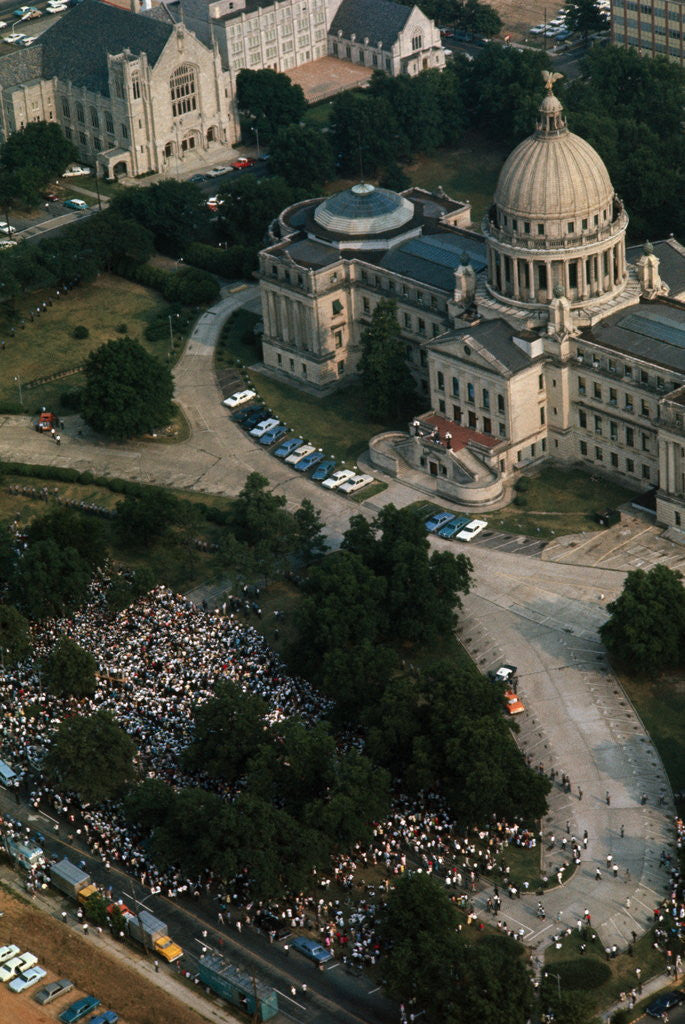 Detail of Aerial View of Freedom Marchers by Corbis