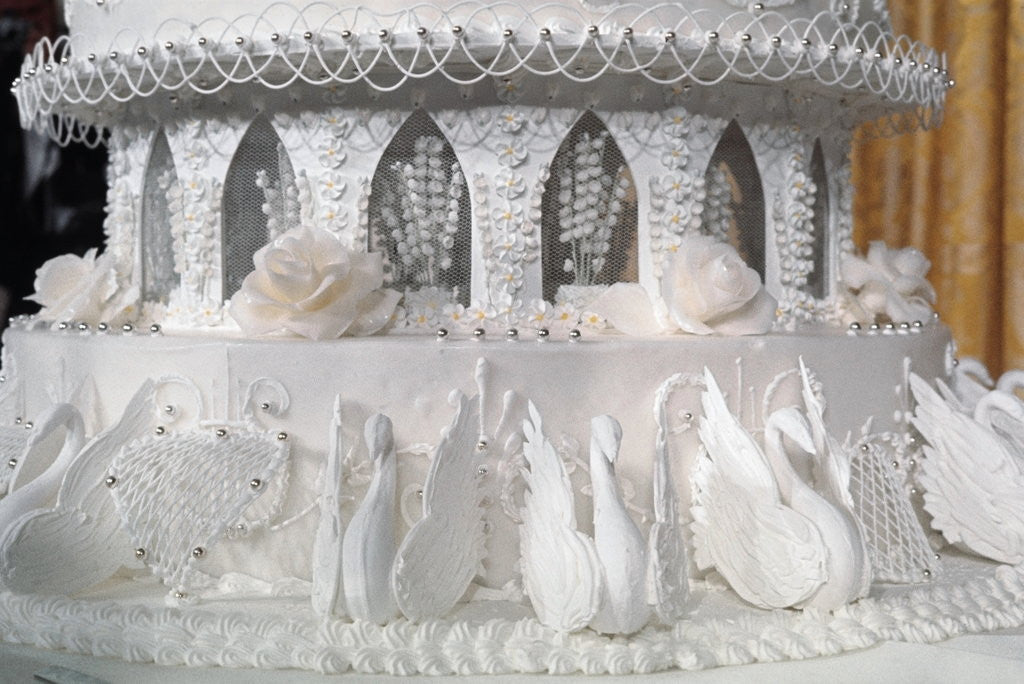 Detail of View of Wedding Cake for Luci Johnson and Patrick Nugent by Anonymous
