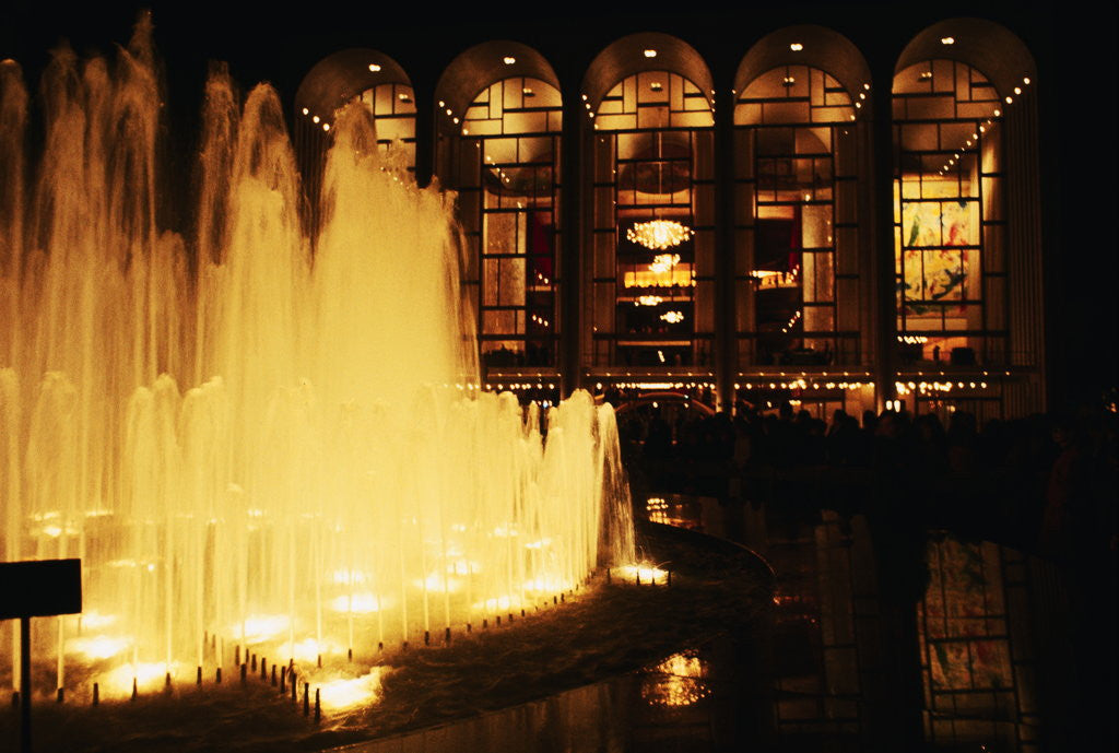 Detail of Night View of Metropolitan Opera House by Anonymous