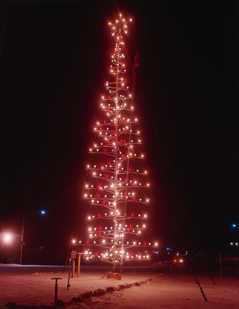 Detail of View of Christmas Tree Made of Metal Pipes by Anonymous