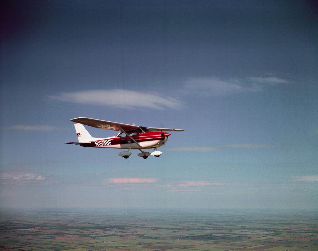 Detail of Cessna Skyhawk Flying by Anonymous