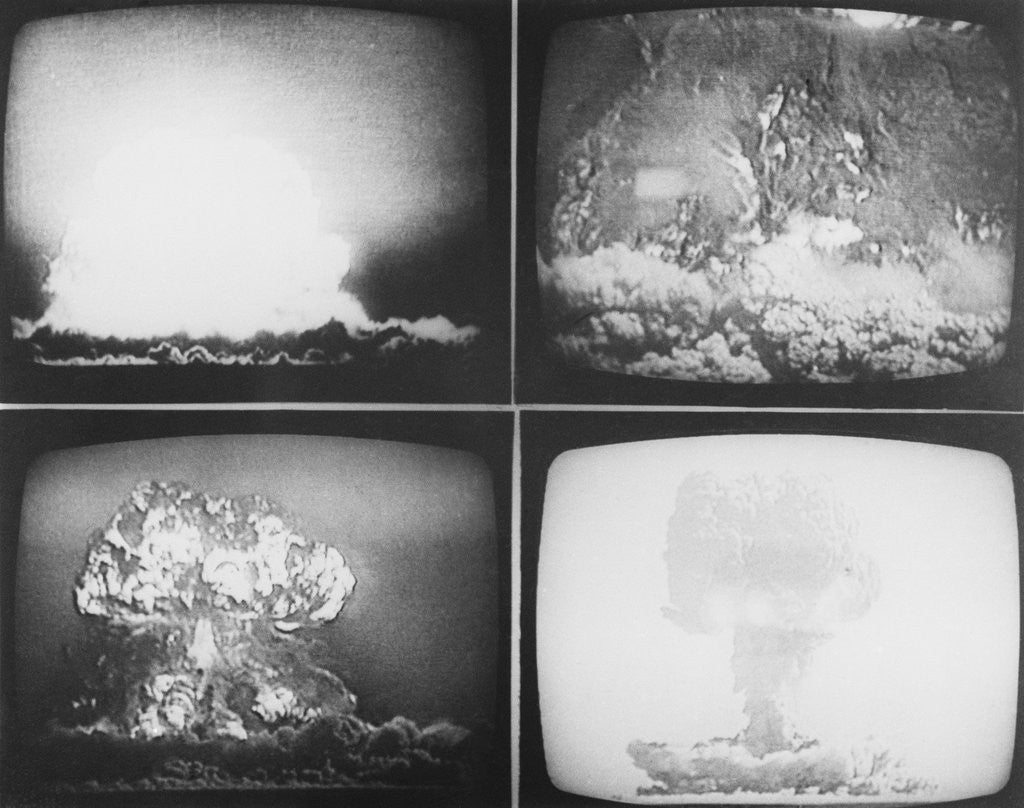 Detail of Television Pictures of Chinese Nuclear Tests by Anonymous