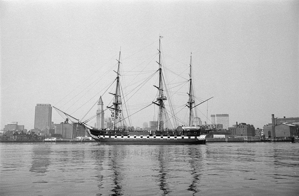 Detail of Old Ironsides in Boston Harbor by Anonymous
