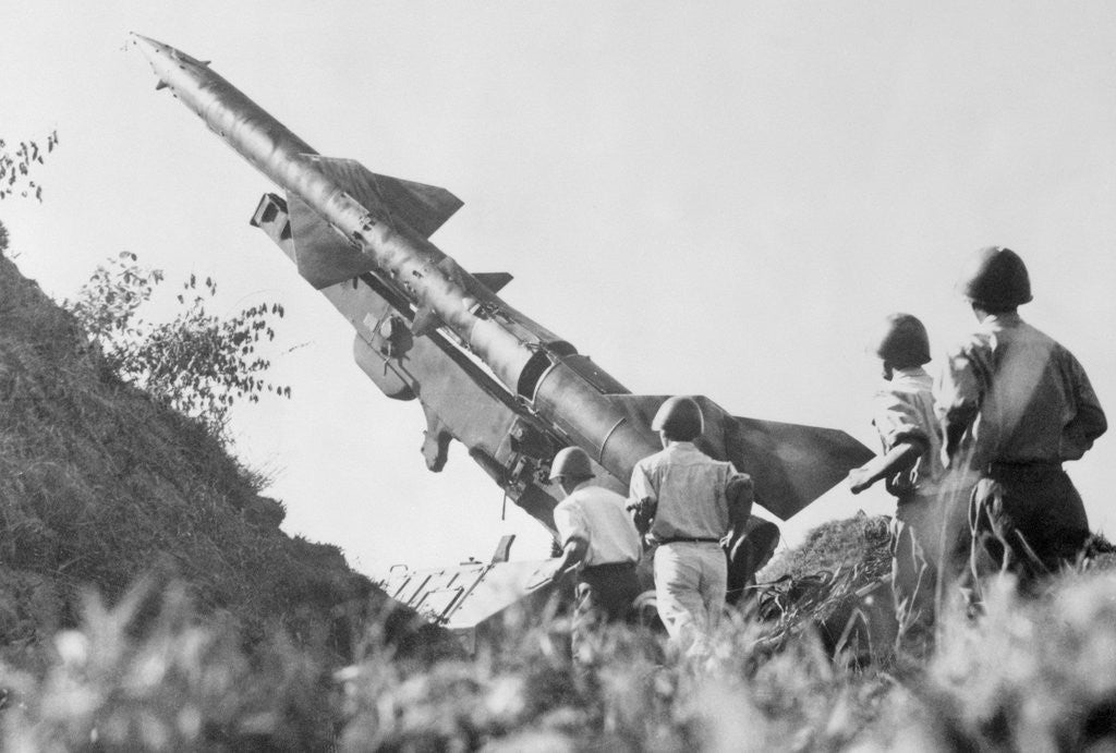 Detail of Soldiers Near a Missile by Corbis