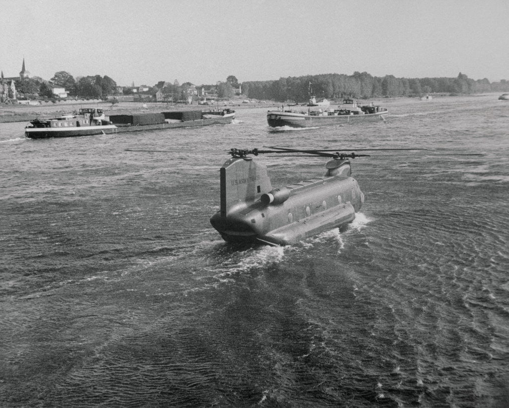 Detail of Helicopter Traveling on Water by Anonymous