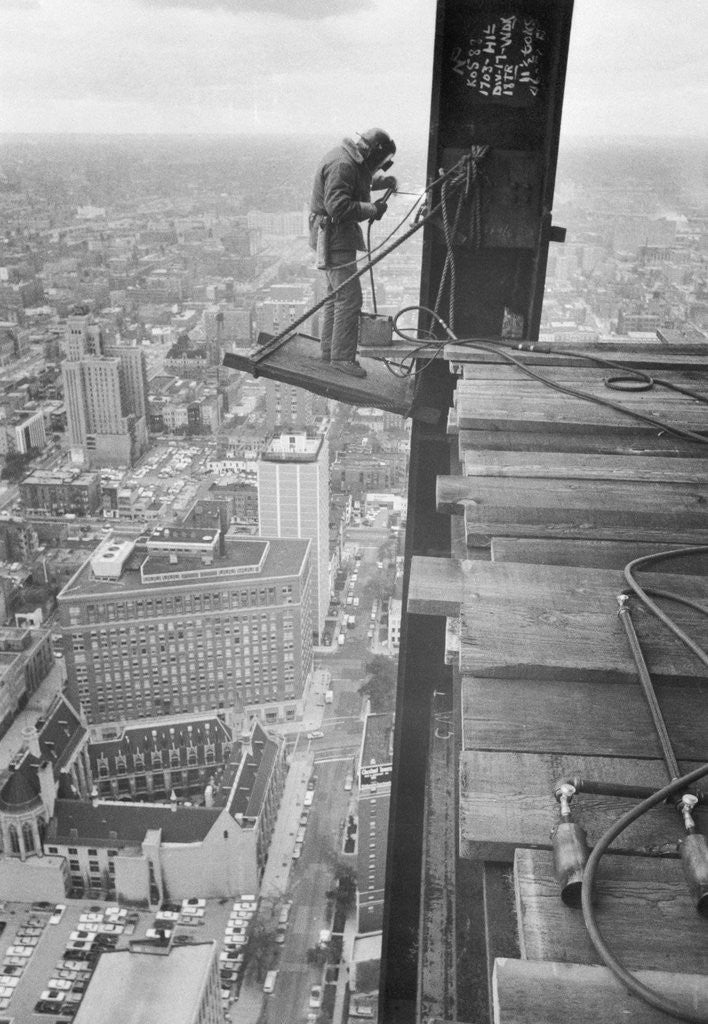 Detail of Workman Welding Steel Beams by Anonymous