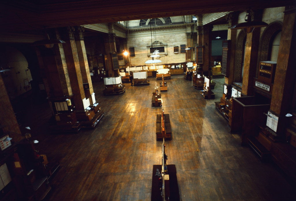 Detail of View of Deserted London Stock Exchange by Anonymous
