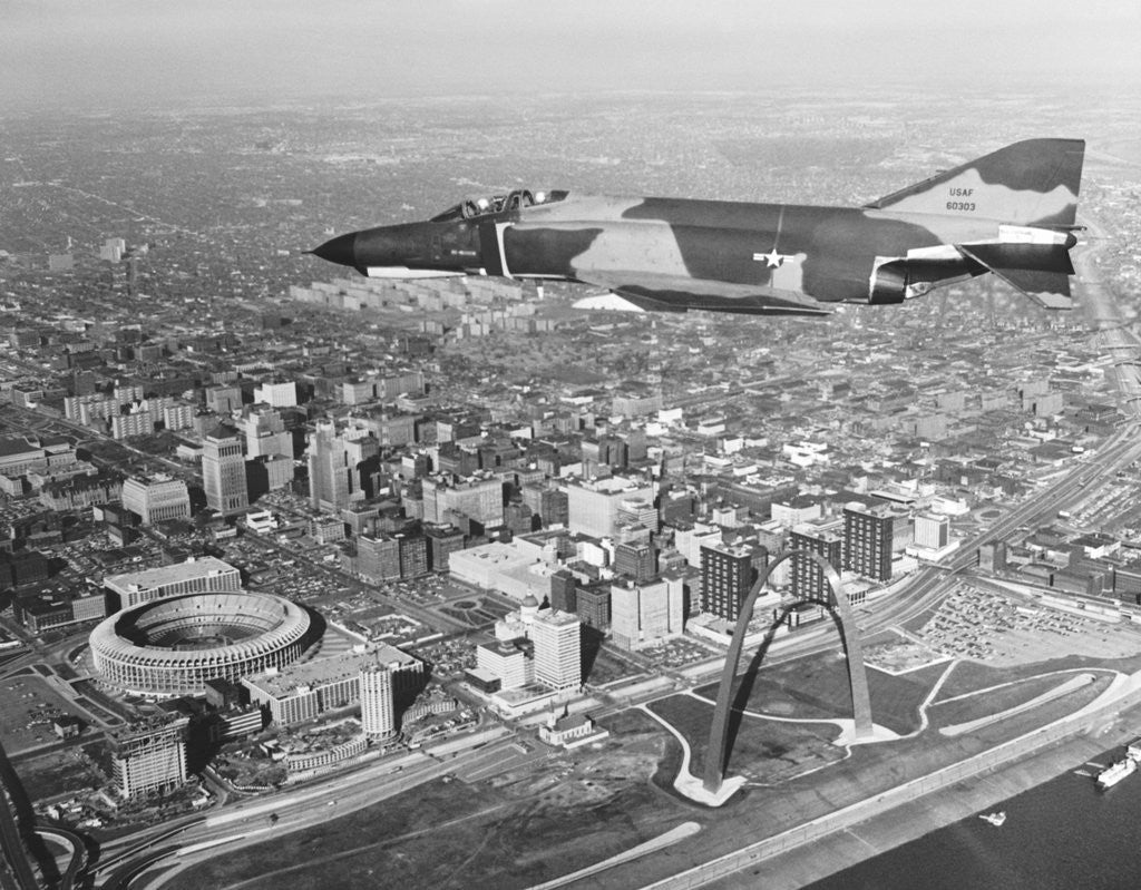 Detail of The McDonnell-Douglas F-4E Phantom Flies over St Louis by Anonymous