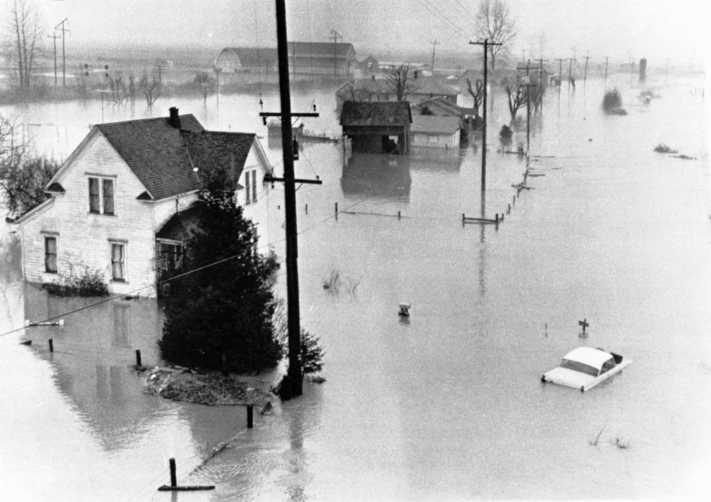 Detail of Snohomish River Floods on Christmas by Corbis