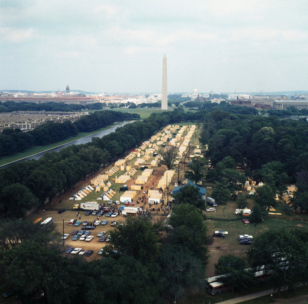 Detail of Aerial View of Resurrection City Encampment by Corbis