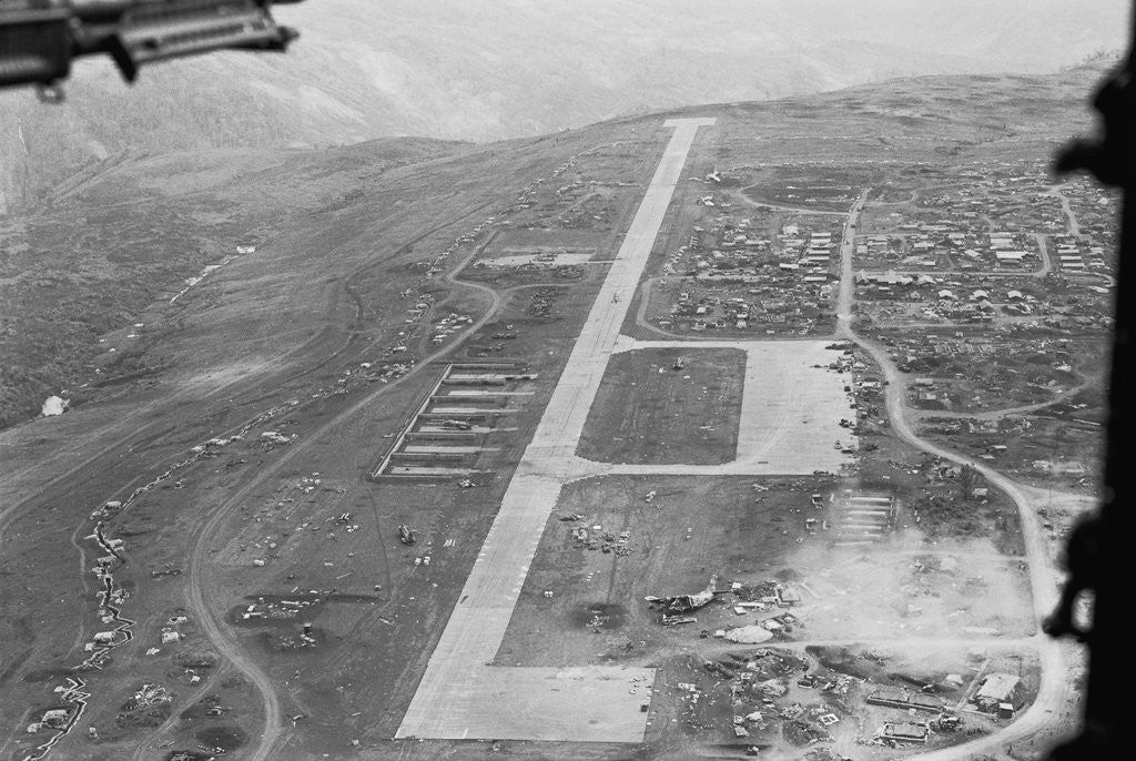 Detail of Aerial View of Airstrip and Air Force Base by Anonymous
