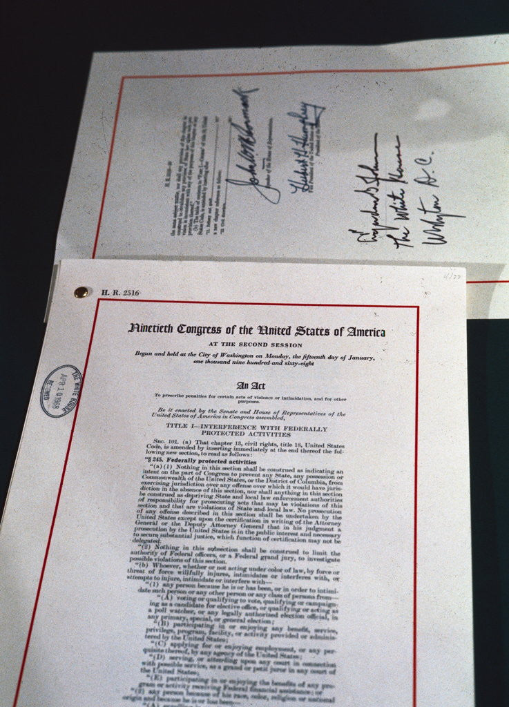 Detail of Bill President Johnson Passed by Anonymous