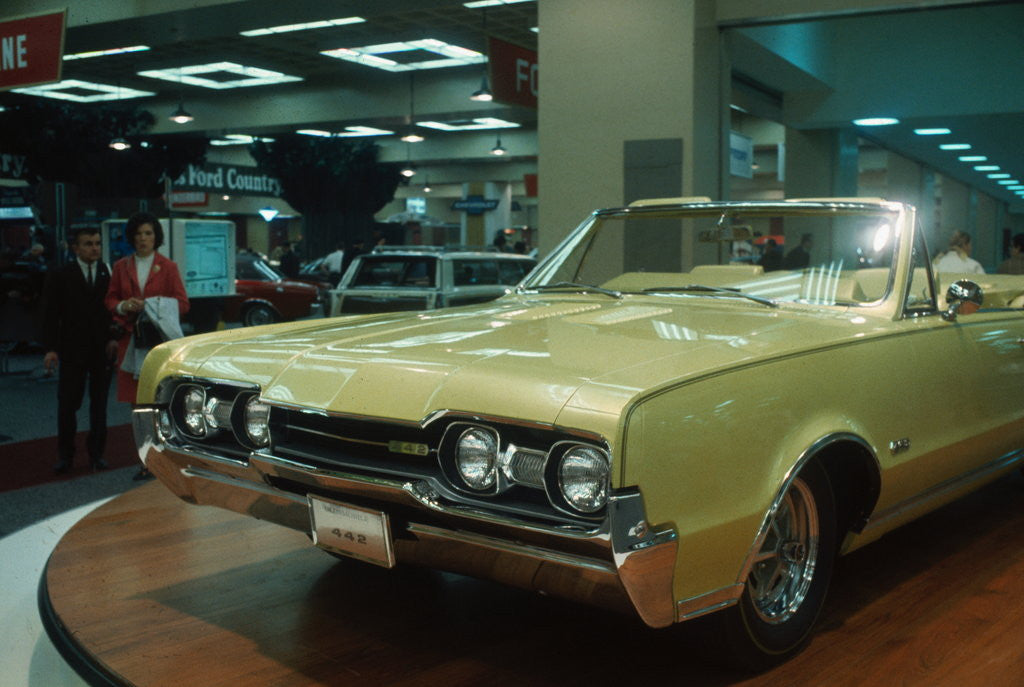 Detail of Oldsmobile Being Displayed at Auto Show by Anonymous