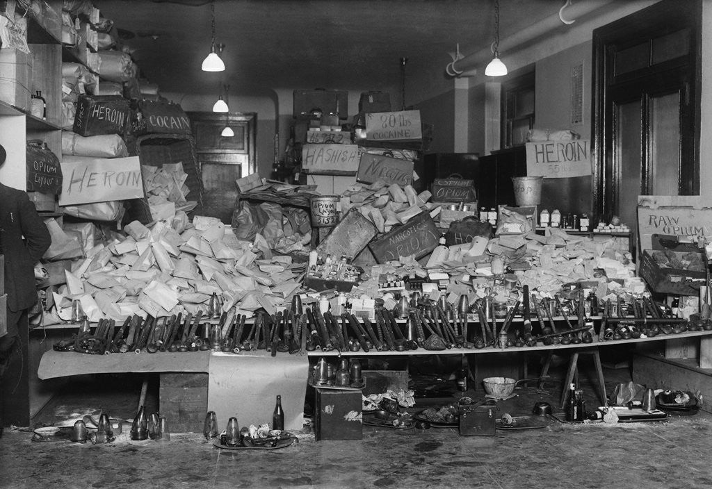 Detail of Pile of Confiscated Drugs and Paraphernalia by Anonymous