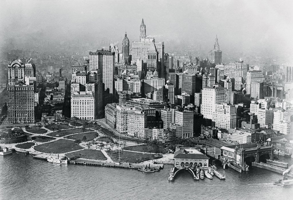 Detail of View of New York City by Anonymous