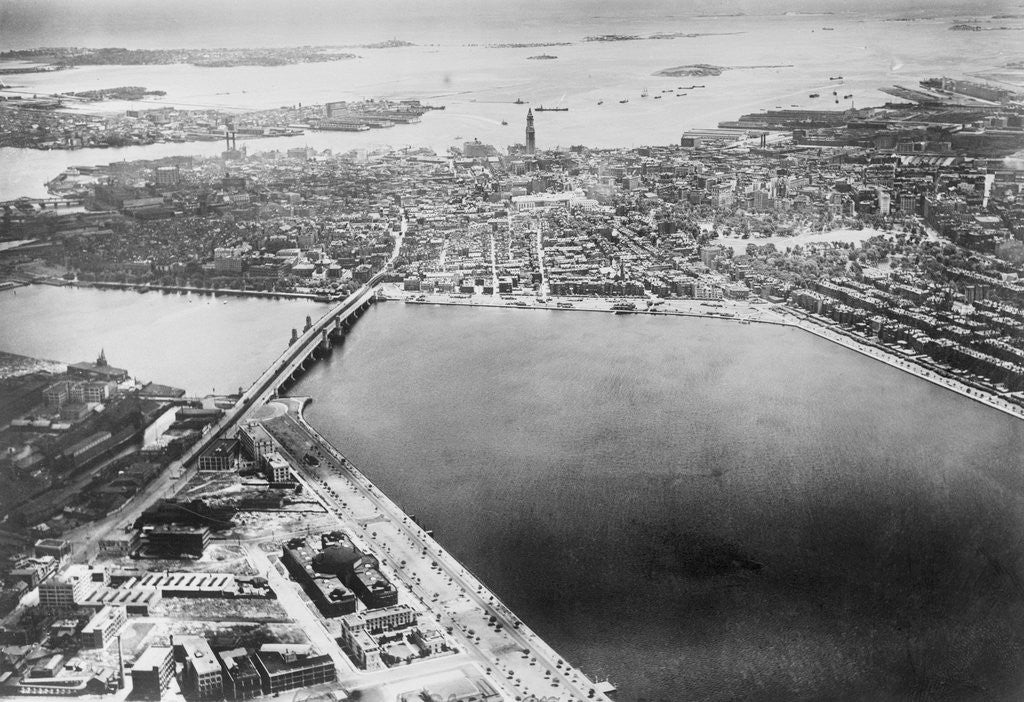 Detail of Aerial View of Boston by Anonymous