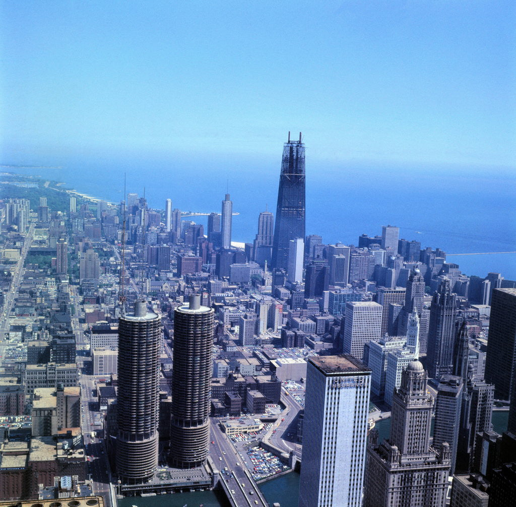 Detail of Aerial View of Chicago by Anonymous