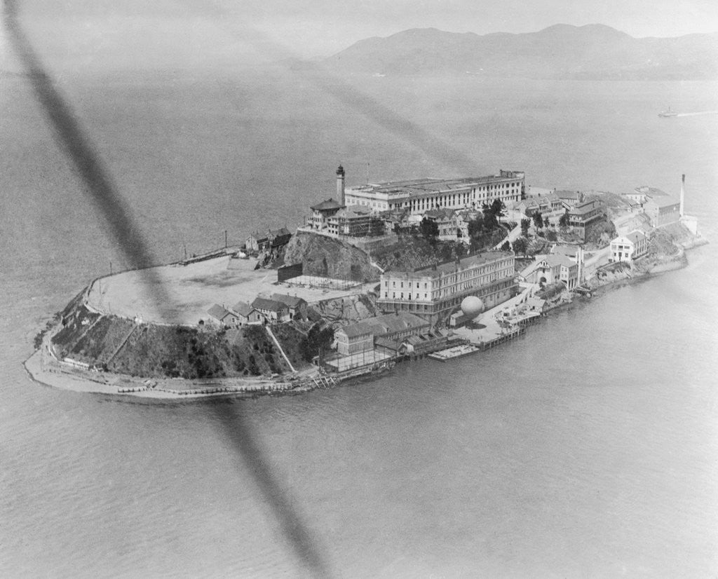 Detail of Aerial View of Alcatraz Island by Corbis