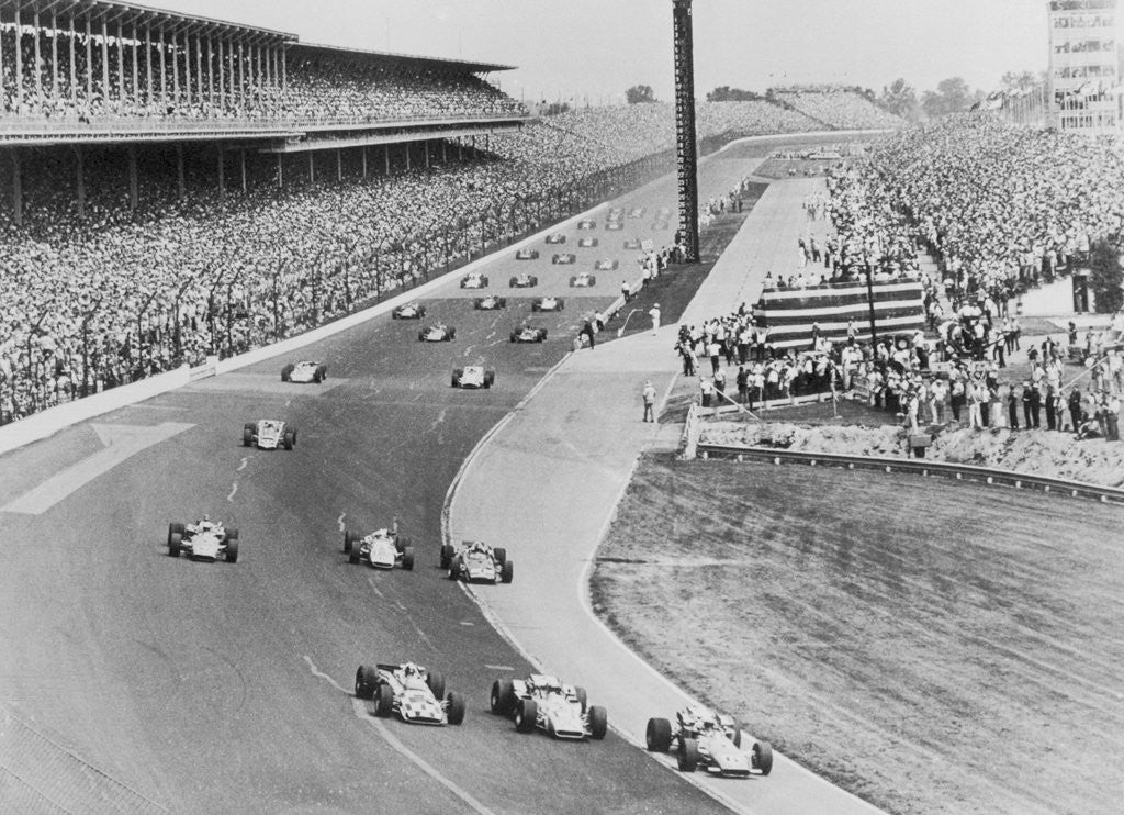 Detail of Bobby Unser and Fellow Racers by Anonymous