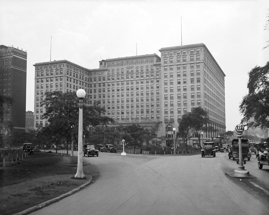 Detail of Chicago's Drake Hotel Standing Tall by Anonymous