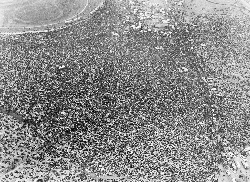 Detail of Aerial View of Crowd of Thousands by Anonymous