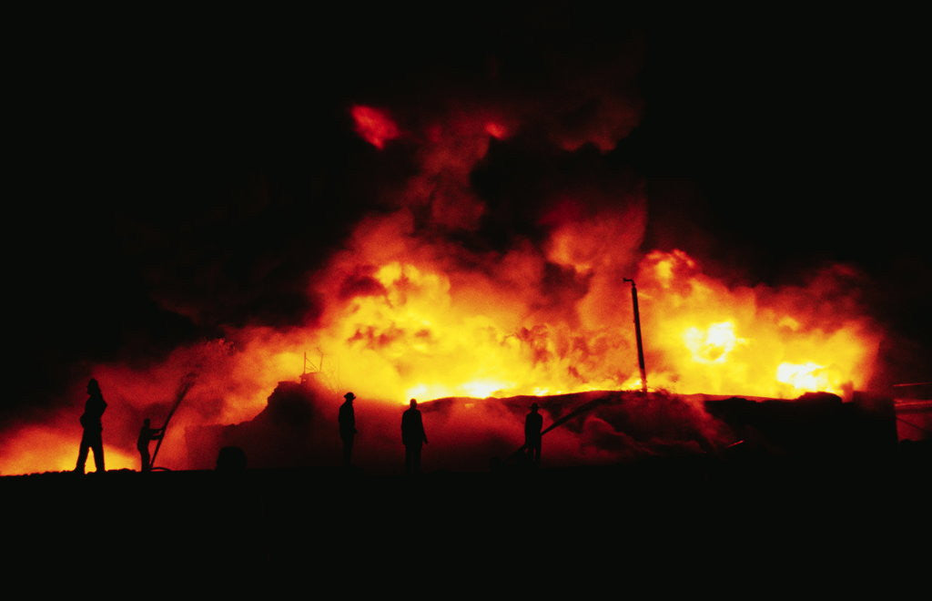Detail of Suez Burning from Air attacks by Anonymous