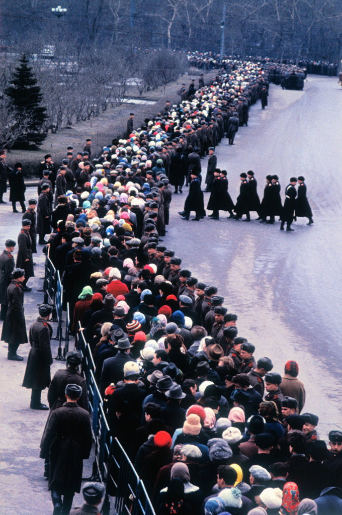Detail of Russians Mourn Yuri Gagarin by Anonymous