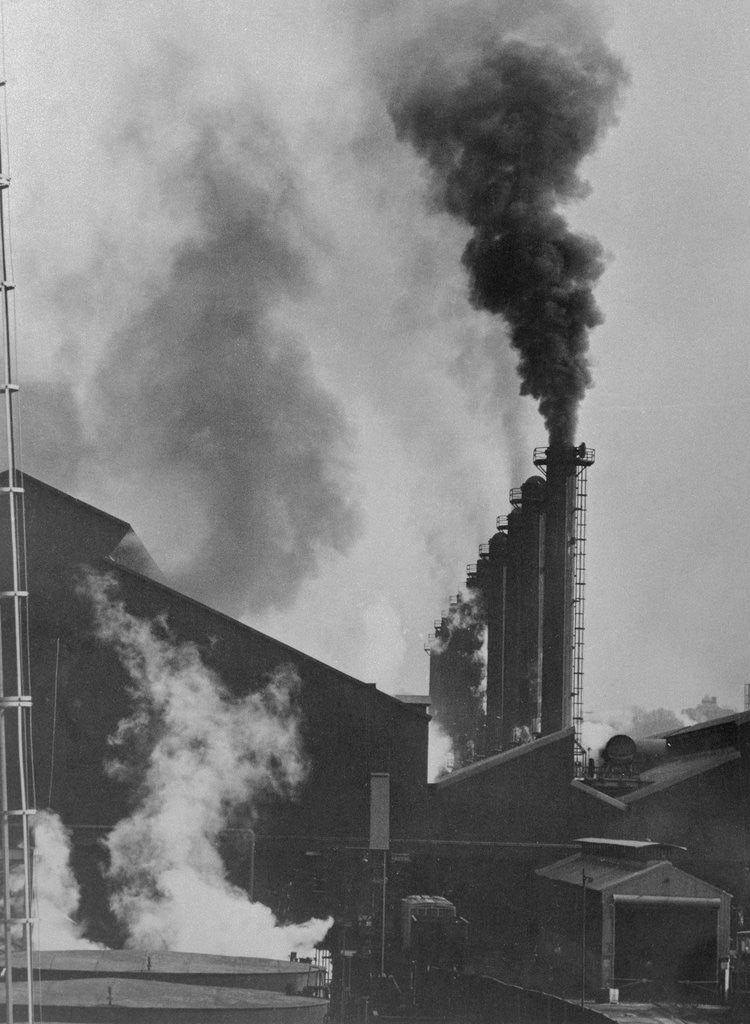 Detail of View of Smoke Spewing Plant by Anonymous