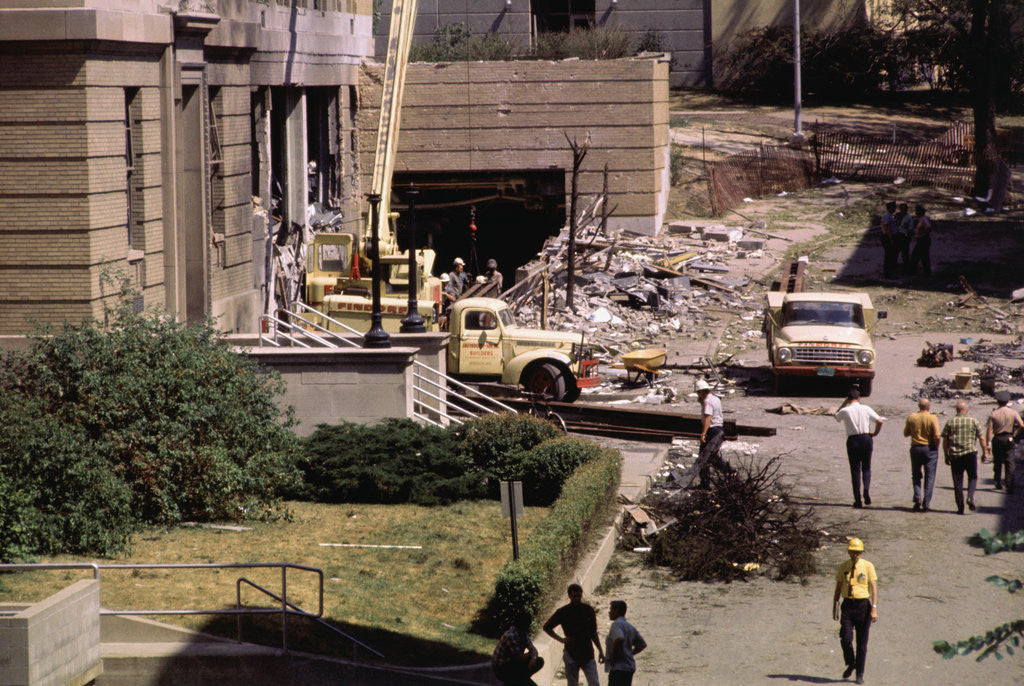 Detail of Workmen Clearing Building Debris by Anonymous