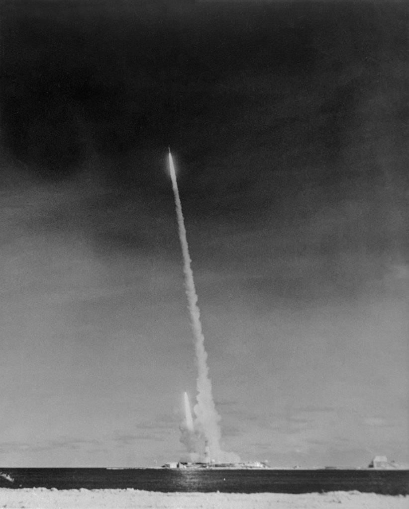 Detail of Missile Going into Sky by Anonymous