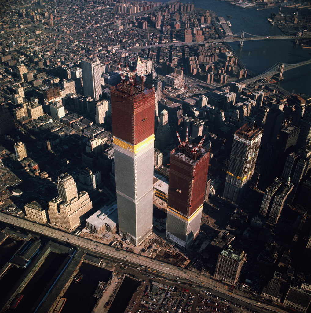 Detail of World Trade Center as Seen from the Sky by Anonymous