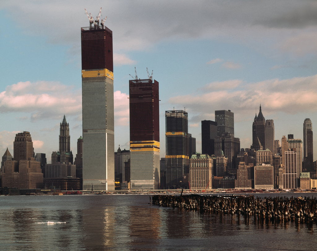 Detail of Manhattan Skyline Including Twin Towers by Anonymous