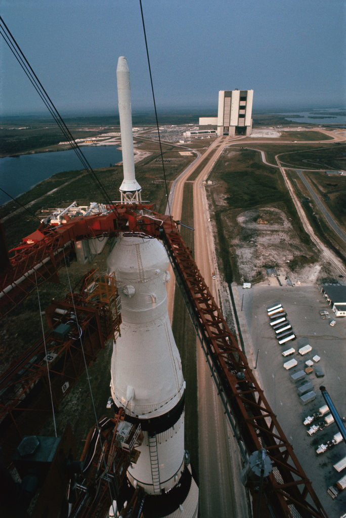 Detail of Apollo 15 Atop Saturn 5 Rocket by Anonymous